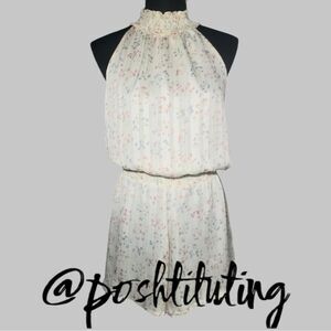 NWOT Allie Rose Cream‎ Floral Romper sz M